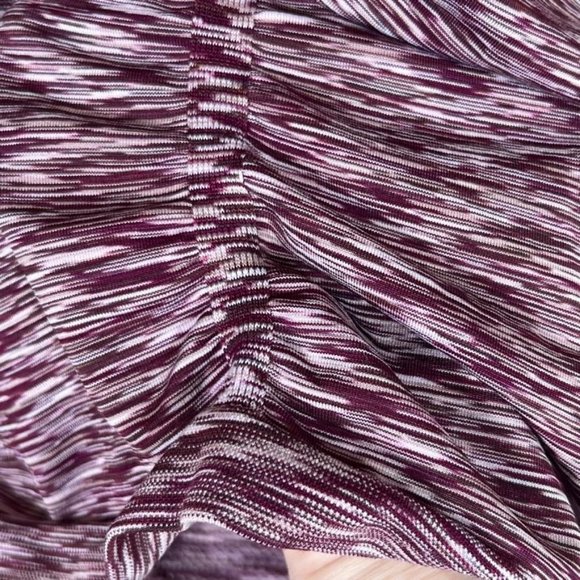 Athleta Fastest Track Tank Small Racerback Ruche Activewear Burgundy - Picture 4 of 6